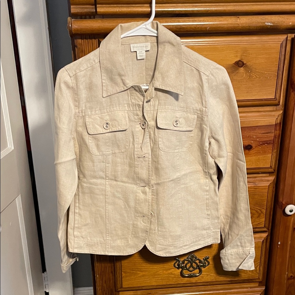 Charter Club Beige Jean Jacket